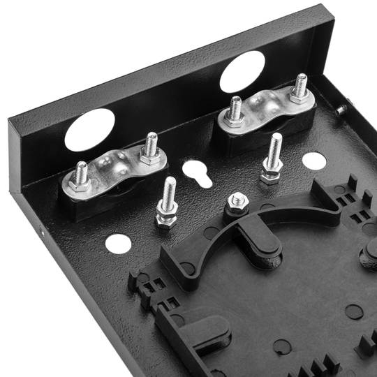 12 FC black metallic fiber optic terminal box