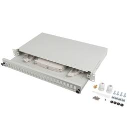 Biały patch panel do racka 19" 1U 24 SC duplex lub LC quad
