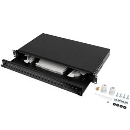 Patch panel para rack 19" 1U 24 ST
