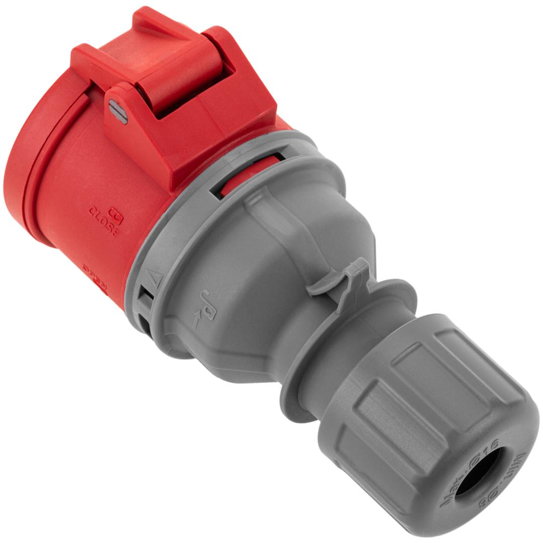 Prise industrielle CEE plug femelle 3P+T+N 32A 380V IP44 IEC-60309 de surface
