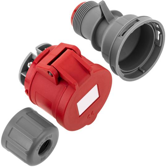 Industrie Steckdose CEE plug weiblich 3P+T+N 32A 400V  IP44 IEC-60309 für oberfläche