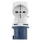 Industrial outlet Adaptor CEE plug male to 3 x Schuko plug female 2P+T 16A 250V IEC-60309