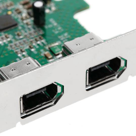 Scheda PCI Express PCIe FireWire 400 IEEE1394 FlexATX basso profilo a 2 porte