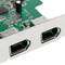Scheda PCI Express PCIe FireWire 400 IEEE1394 FlexATX basso profilo a 2 porte