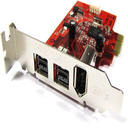 PCI-Express FireWire 800 IEEE 1394b FLEX-ATX-kaart (2B + 1A)