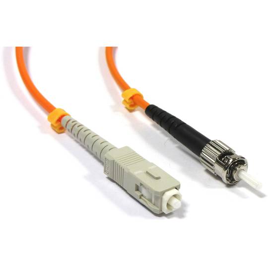 Cable de fibra óptica ST a SC multimodo simplex 50/125 de 1 m