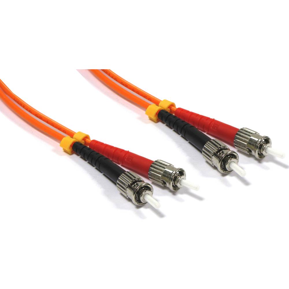 Kabel światłowodowy ST do ST wielomodowy dupleks 50/125 o długości 1 m