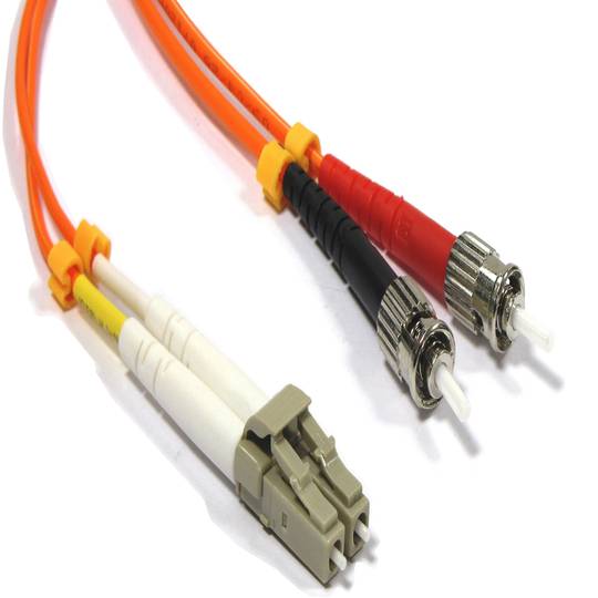 Cable de fibra óptica LC a ST multimodo duplex 50/125 de 25 m