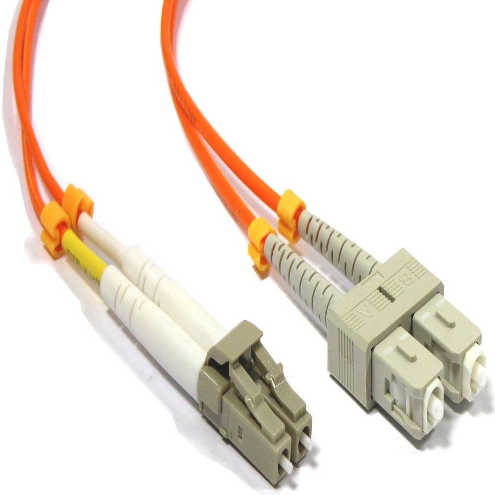 Fiber Optic Cable LC to SC multimode duplex 50/125 of 25 m