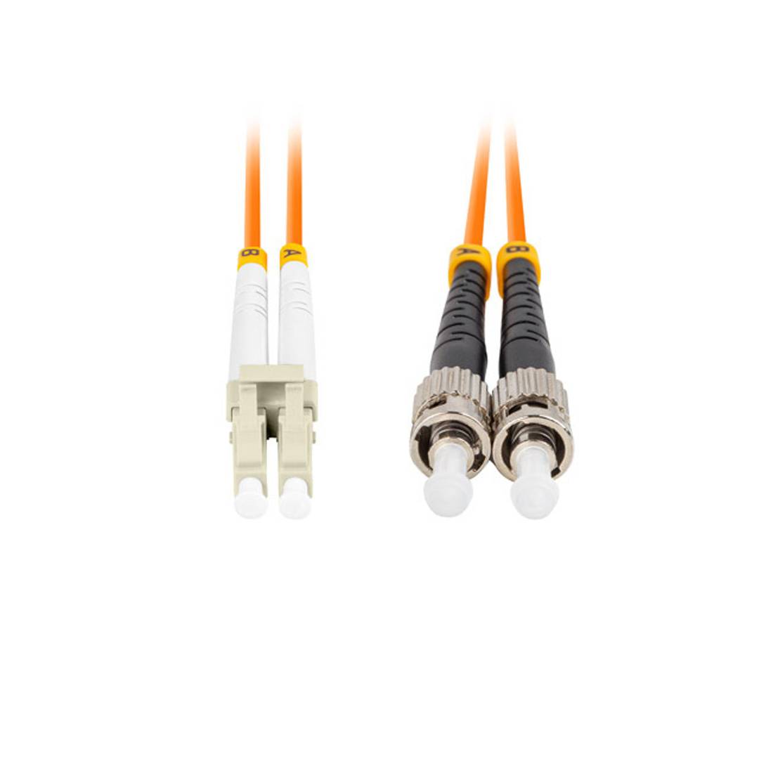 Câble fibre optique duplex Lanberg ST/UPC vers LC/UPC 1 mètre