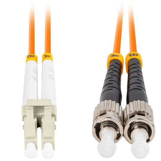 Lanberg ST/UPC to LC/UPC duplex fiber optic cable 1 meter orange color FO-STLU-MD21-0010-OG