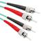 OM3 Fiber Optic Cable ST to ST multimode duplex 50/125 50cm