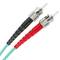 OM3 Fiber Optic Cable ST to ST multimode duplex 50/125 50cm