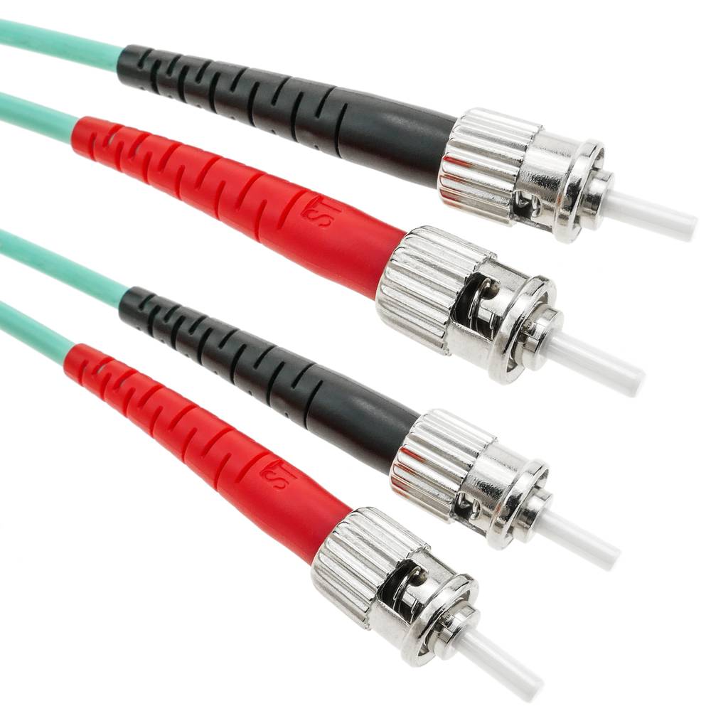 Cable OM3 de fibra òptica ST a ST multimode duplex 50/125 de 3m