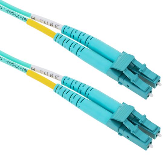 OM3 Fiber Optic Cable LC/UPC to LC/UPC duplex 50/125 multimode 1m