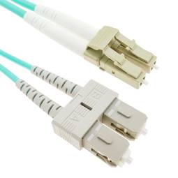 Cable OM3 de fibra óptica LC a SC multimodo duplex 50/125 de 25m