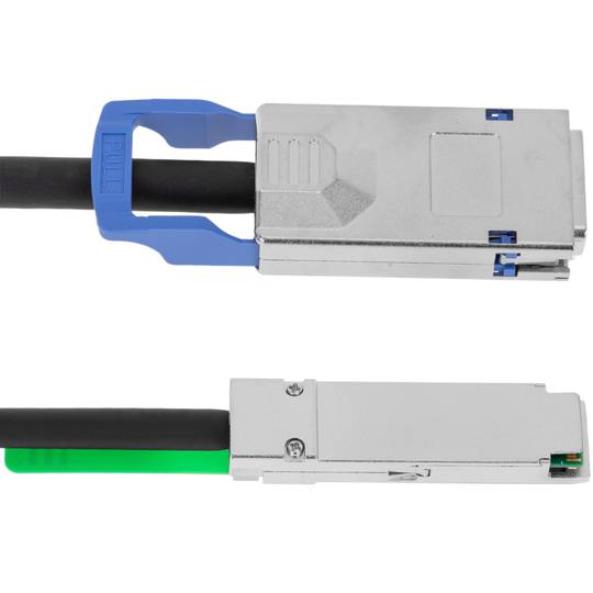 Cable QSFP + SFF-8436 a CX4 SFF-8470 de 10 Gigabit d'1m