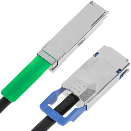 Cable QSFP + SFF-8436 a CX4 SFF-8470 de 10 Gigabit d'1m