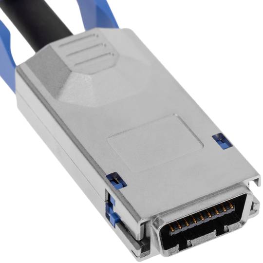 Cable QSFP + SFF-8436 a CX4 SFF-8470 de 10 Gigabit d'1m
