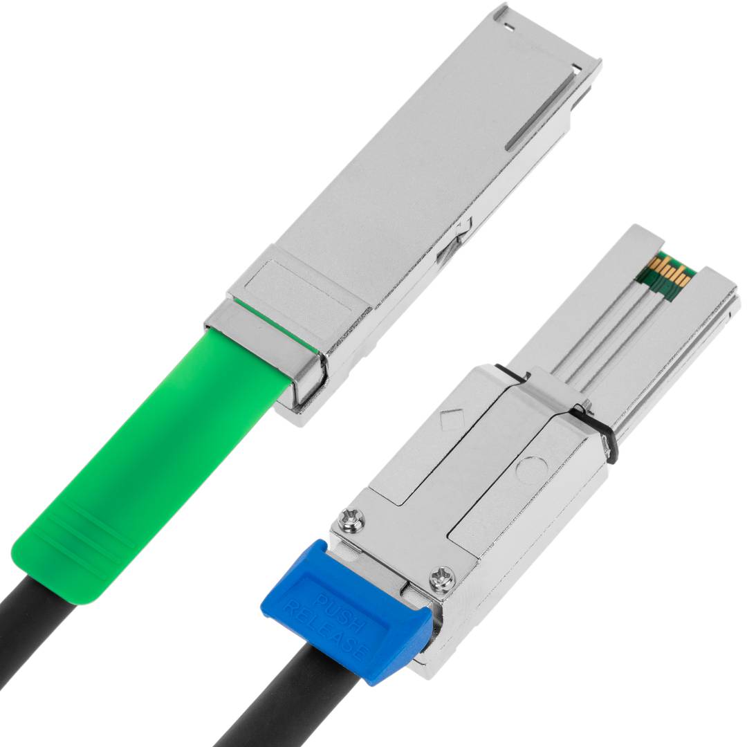 Cabo QSFP + SFF-8436 para SFF-8088 MiniSAS 2m