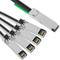 Cable QSFP + SFF-8436-4 SFP + SFF-8431 de 40 Gigabit de 2m