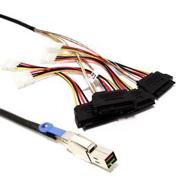 Kabel MiniSAS-HD SFF8644 do SAS-4X SFF8482 2m