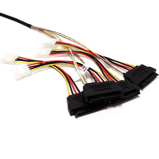 Kabel MiniSAS-HD SFF8644 do SAS-4X SFF8482 2m