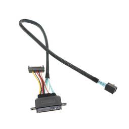 MiniSAS HD Cable SFF-8643 com SFF-8639 U.2 alimentado 50 centímetros SATA de 15 pinos