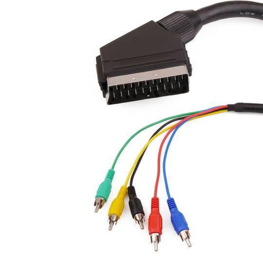 Cable Vídeo RGB 5xRCA a Euroconector (M/M) 1.8m