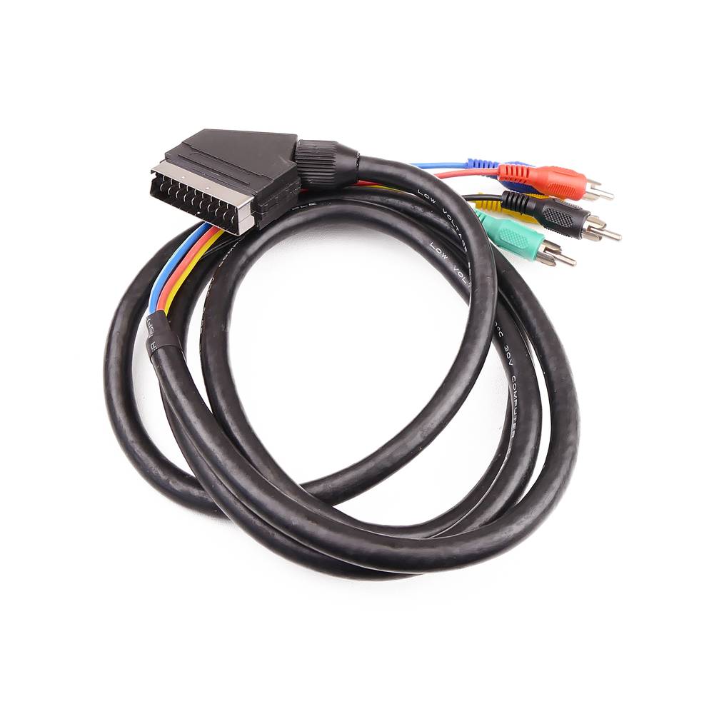 Cable Vídeo RGB 5xRCA a Euroconector (M/M) 1.8m