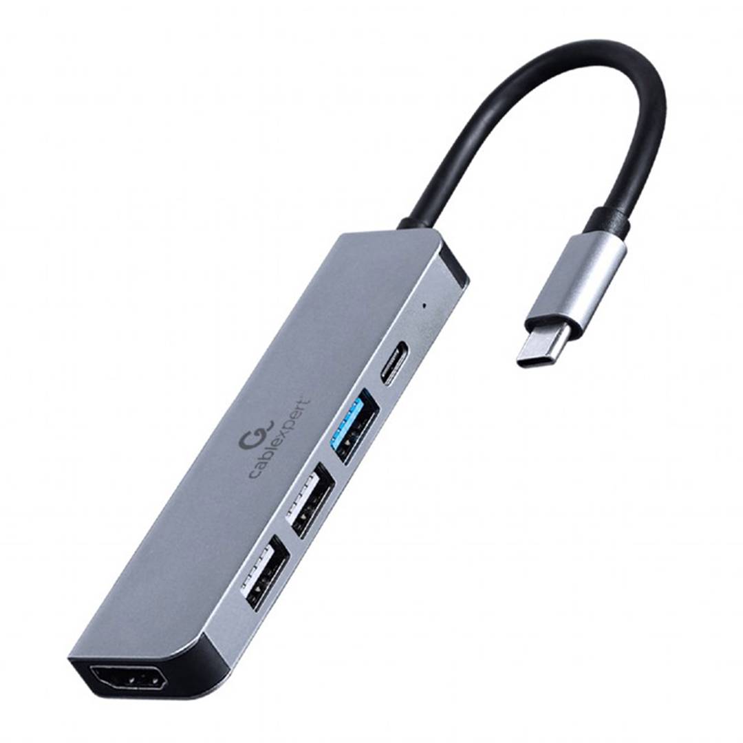 Gembird 5-Port-USB-Typ-C-Adapter mit HDMI-Hub und PD