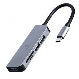 Gembird USB Type-C Hub met 3 USB 3.1 en 2.0 poorten inclusief kaartlezer