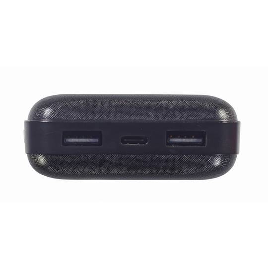 Gembird 20000mAh external battery with 1x micro-USB connection to 2x USB-A connections