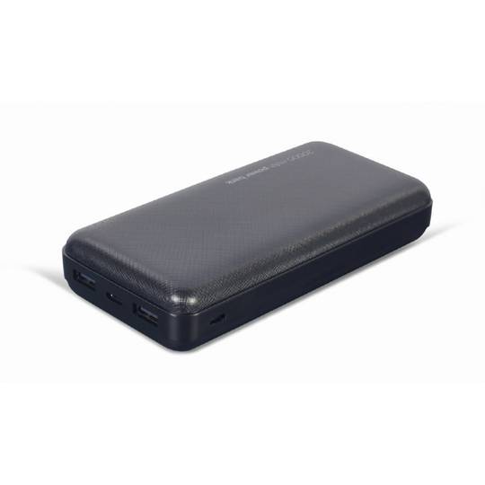 Gembird 20000mAh external battery with 1x micro-USB connection to 2x USB-A connections