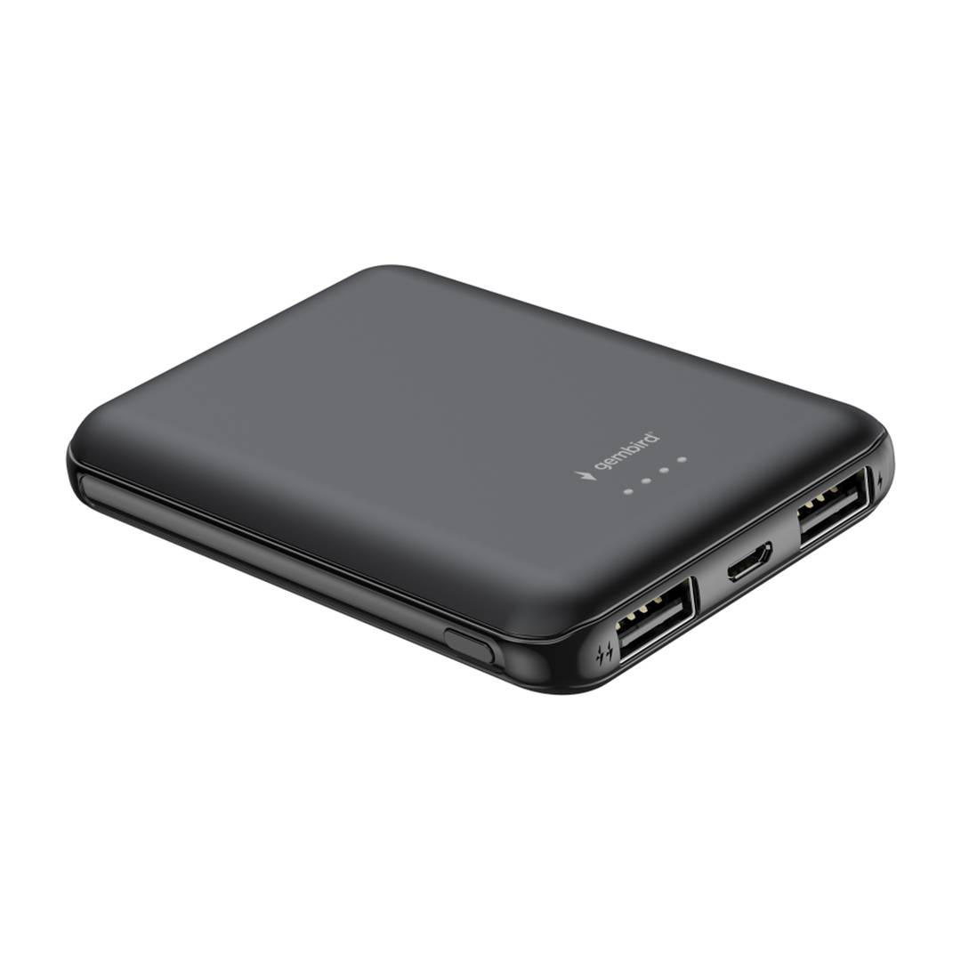 Gembird 5000mAh Powerbank mit 1x Micro-USB auf 2x USB-A