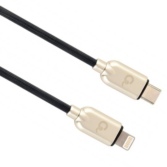 Cabo Gembird USB tipo C 2.0 com conector macho iluminando tecido trançado de 1 m