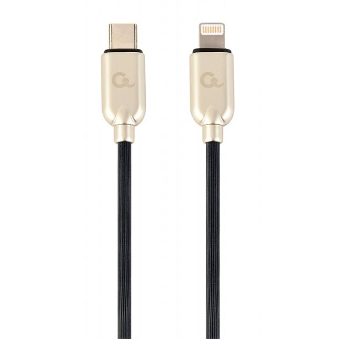 Cabo Gembird USB tipo C 2.0 com conector macho iluminando tecido trançado de 1 m