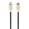 Cabo Gembird USB tipo C 2.0 com conector macho iluminando tecido trançado de 1 m