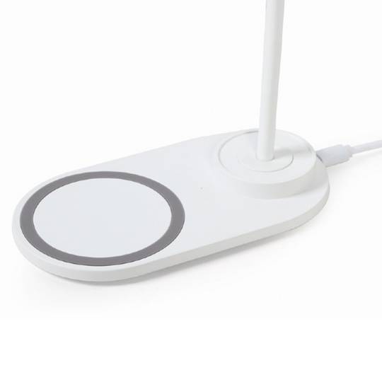 Llum d'escriptori amb carregador sense fil en color blanc de Gembird