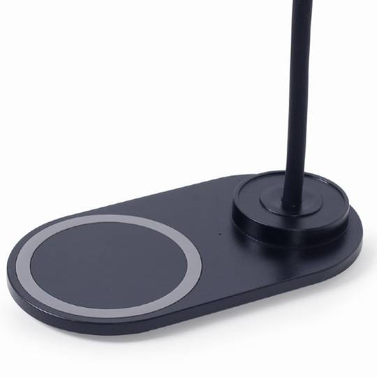 Gembird Black Wireless Charger Desk Lamp