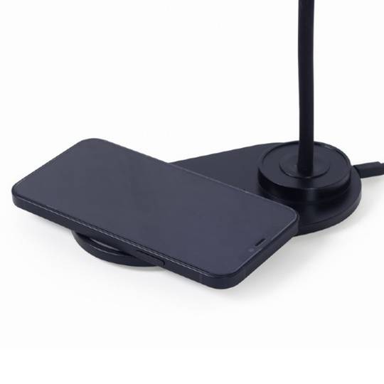 Gembird Black Wireless Charger Desk Lamp