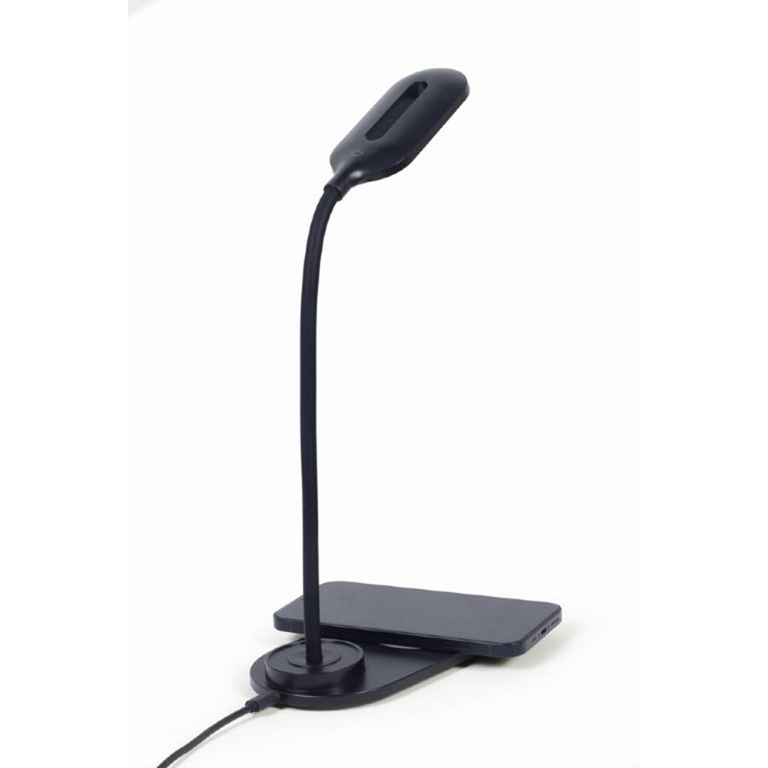 Gembird Black Wireless Charger Desk Lamp