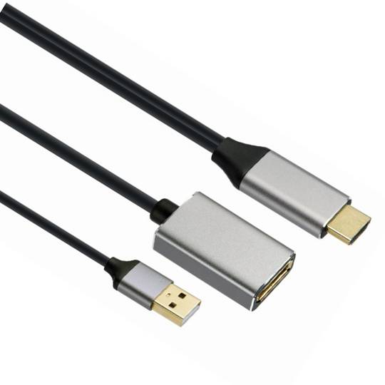 Cable adaptador activo Gembird HDMI 4K macho a DisplayPort hembra