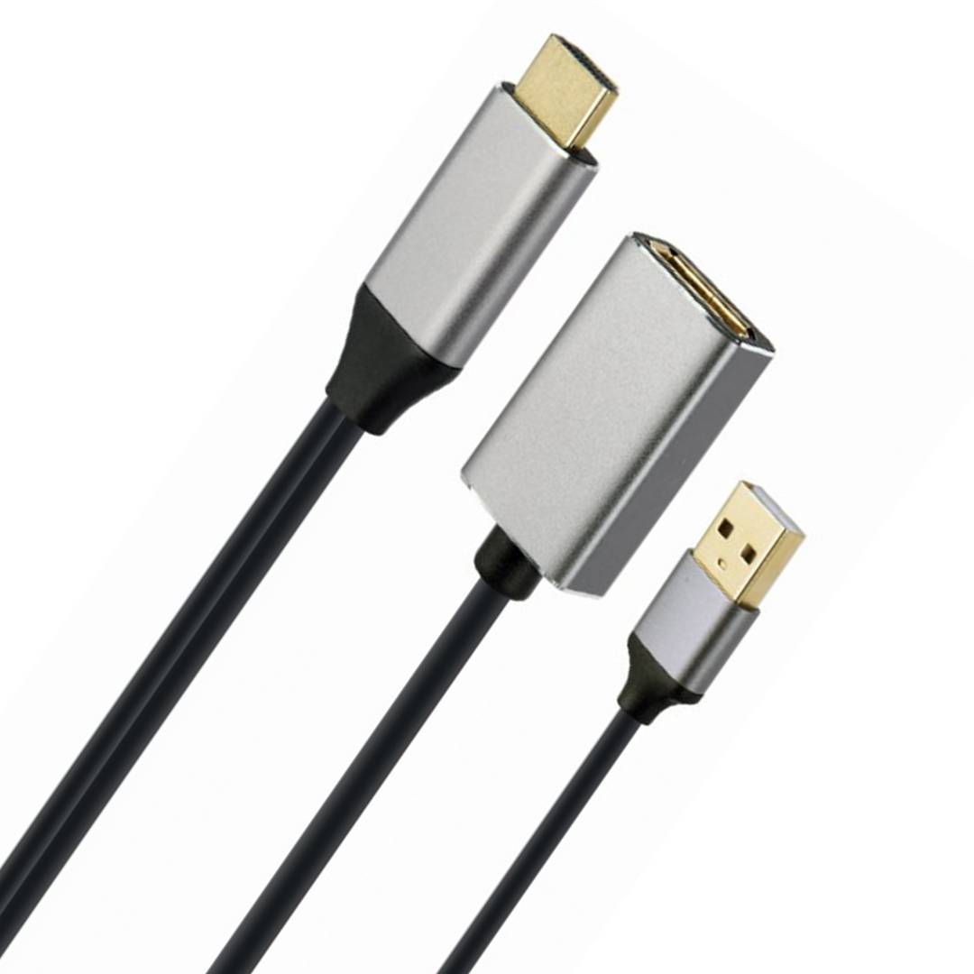 Cable adaptador activo Gembird HDMI 4K macho a DisplayPort hembra