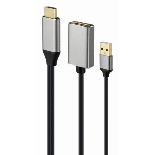 Cable adaptador activo Gembird HDMI 4K macho a DisplayPort hembra