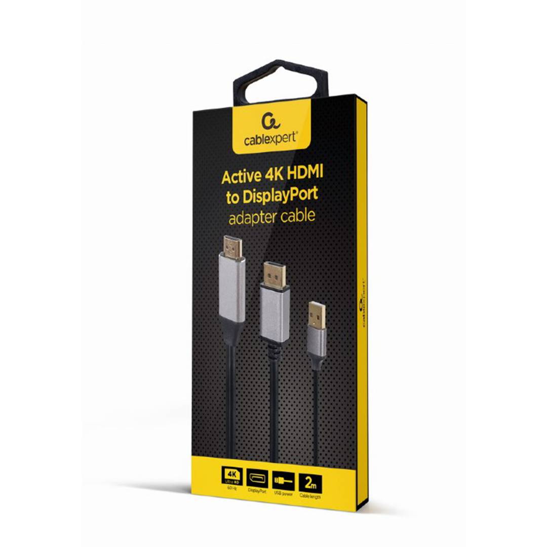 Gembird HDMI męski na DisplayPort męski aktywny kabel adaptera 2 m na kabel 4K