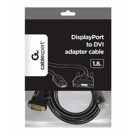 Gembird DisplayPort macho para cabo adaptador DVI macho 1,8 metros