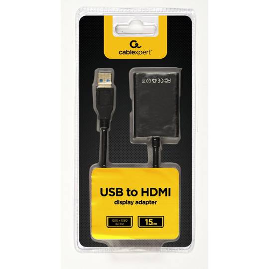 Cable adaptador de Gembird USB 3.0 mascle a HDMI femella