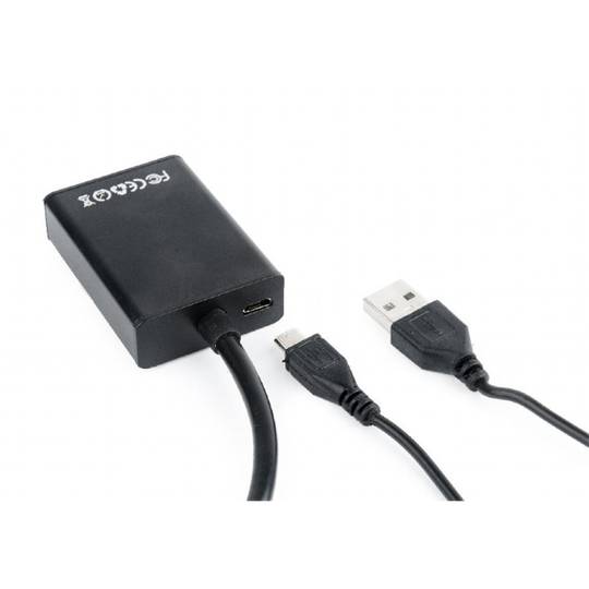 Câble adaptateur Gembird VGA mâle vers HDMI femelle 0,15 m avec audio 3,5 mm