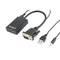 Câble adaptateur Gembird VGA mâle vers HDMI femelle 0,15 m avec audio 3,5 mm